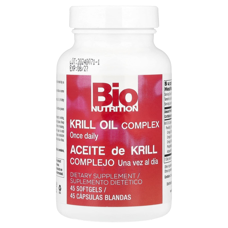 Bio Nutrition, Комплекс с маслом криля, 45 капсул (500 мг в 1 капсуле)