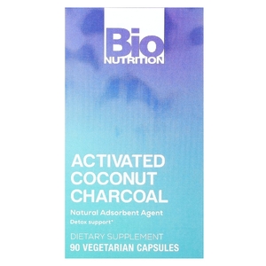 Bio Nutrition, активированный кокосовый уголь, 90 вегетарианских капсул (260 мг в 1 капсуле)