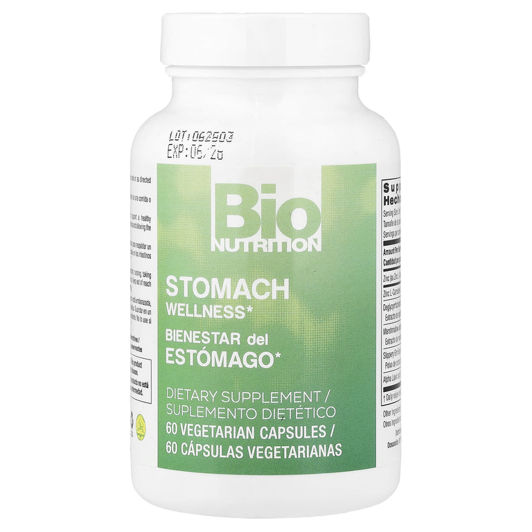 Bio Nutrition, Здоровье желудка, 60 вегетарианских капсул