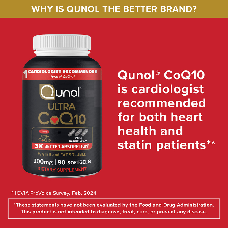 Qunol, Ultra CoQ10, 100 мг, 90 мягких таблеток
