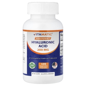 Vitamatic, гиалуроновая кислота, высокоэффективная, 120 растительных капсул