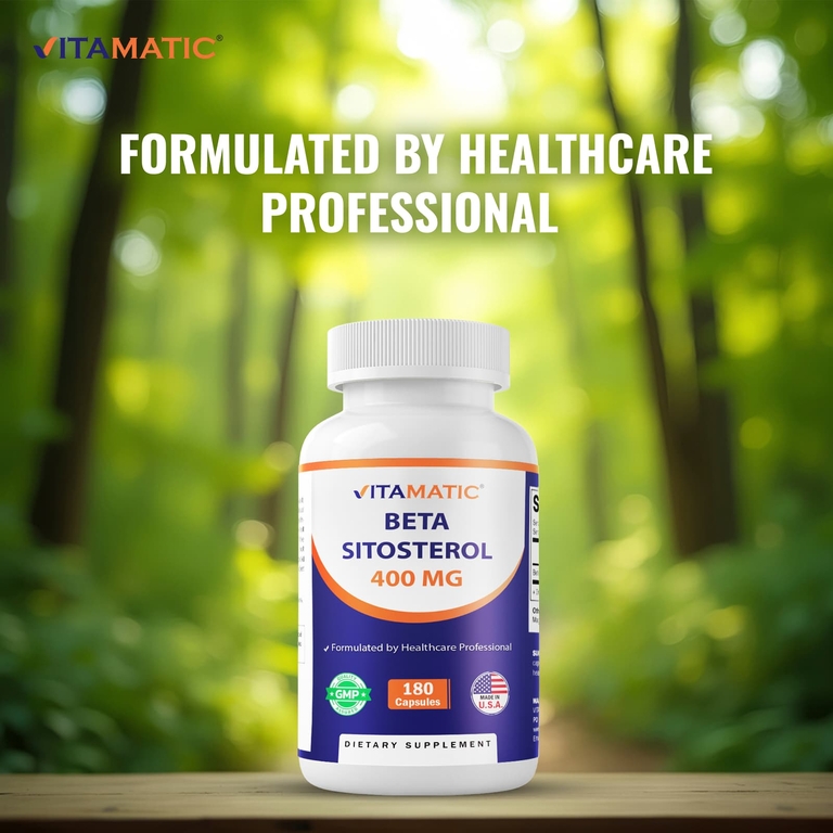 Vitamatic, Бета-ситостерол, 400 мг, 180 капсул