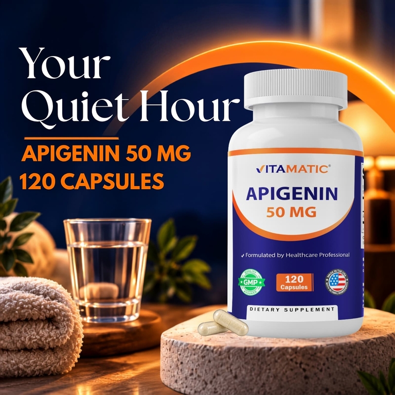 Vitamatic, Апигенин, 50 мг, 120 капсул