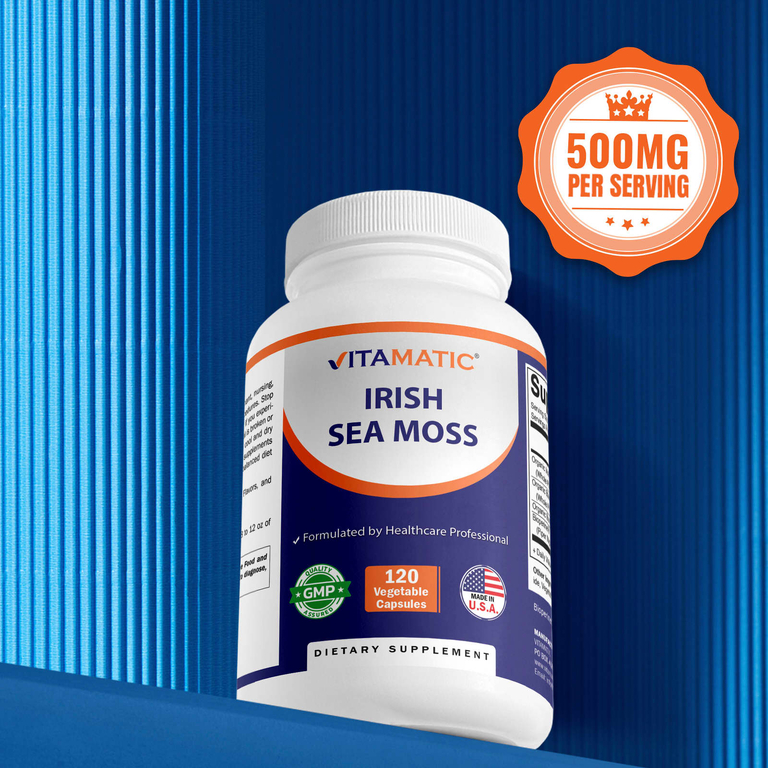 Vitamatic, Ирландский морской мох, 120 растительных капсул