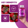 Vitamatic, витамин B6, натуральная клубника, 60 жевательных мармеладок (50 мг в 1 жевательной таблетке)