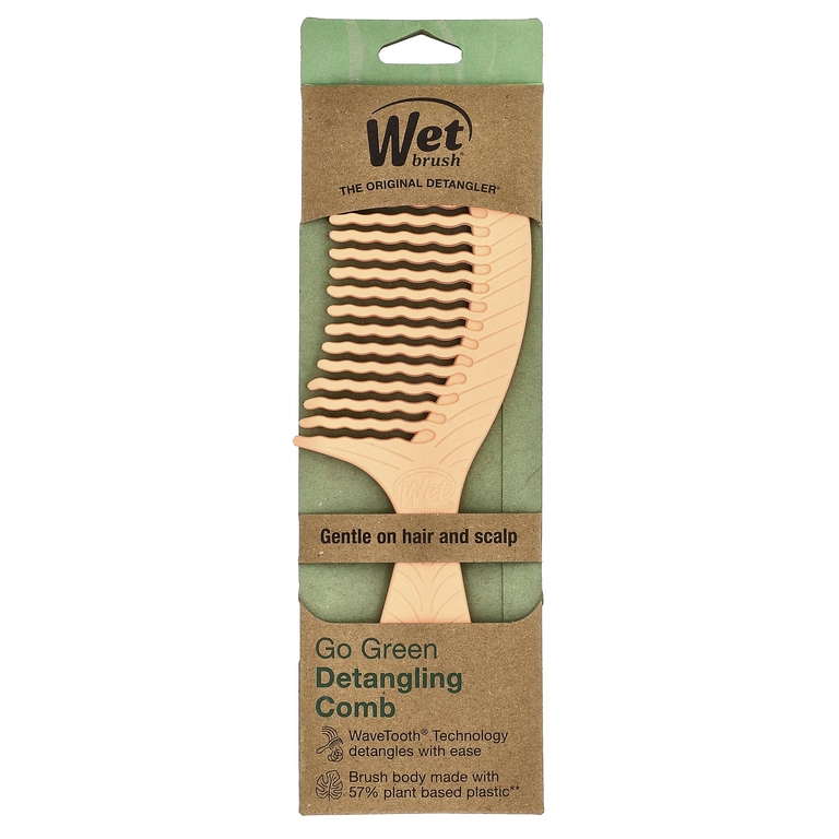 Wet Brush, Go Green, расческа для распутывания волос, 1 шт.
