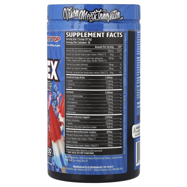 VMI Sports, Aminogex, EAA / BCAA, Patriot Pop, 525 г (18,52 унции)