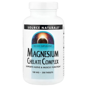 Source Naturals, комплекс хелата магния, 100 мг, 250 таблеток