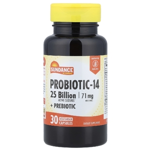 Sundance Vitamins, Probiotic-14, 30 вегетарианских капсул