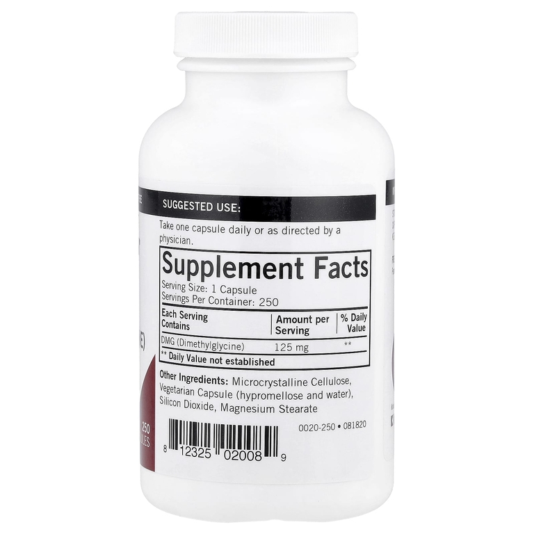Kirkman Labs, DMG, 125 мг, 250 капсул