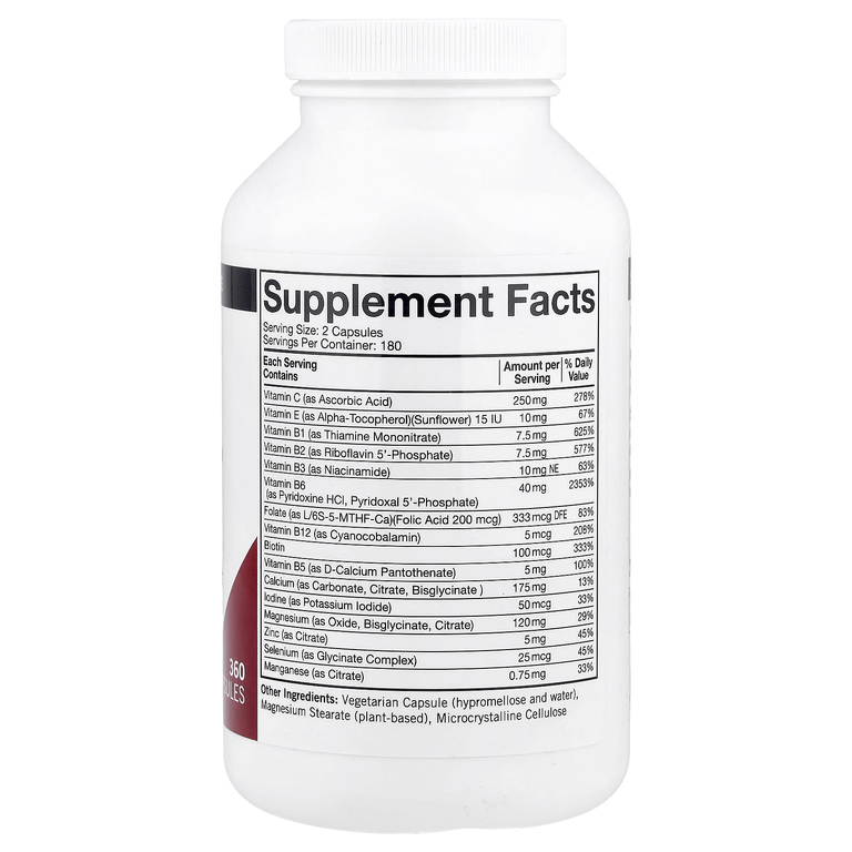 Kirkman Labs, Super Nu-Thera® с P5P, без витаминов A и D, 360 капсул
