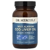 Dr. Mercola, жир печени дикой аляскинской трески, 60 капсул (650 мг в 1 капсуле)