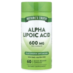 Nature's Truth, альфа-липоевая кислота, 60 капсул с быстрым высвобождением