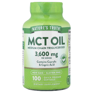 Nature's Truth, масло MCT, 100 капсул с быстрым высвобождением (1200 мг в 1 капсуле)
