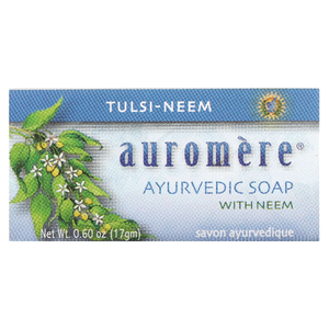 Auromere, аюрведическое кусковое мыло с ним, тулси и ним, 17 г (0,6 унции) (Товар снят с продажи) 