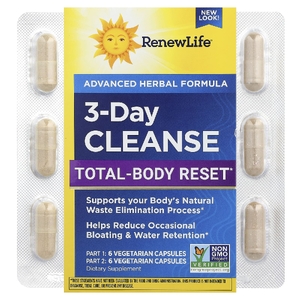 Renew Life, 3-дневное очищение, 12 вегетарианских капсул