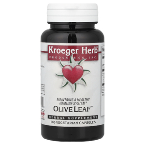 Kroeger Herb Co, экстракт оливковых листьев, 100 вегетарианских капсул
