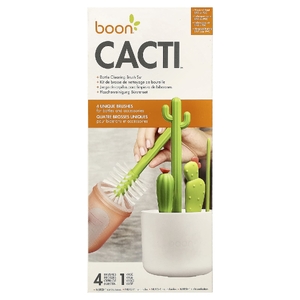Boon, Cacti, набор щеток для чистки бутылочек, 4 щетки и 1 ваза (Товар снят с продажи) 