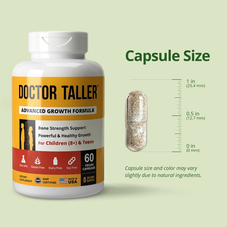 NuBest, Doctor Taller™, улучшенная формула для роста, для детей от 8 лет и подростков, 60 веганских капсул