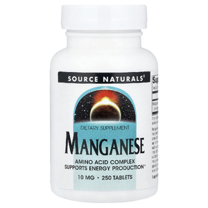 Source Naturals, марганец, 10 мг, 250 таблеток
