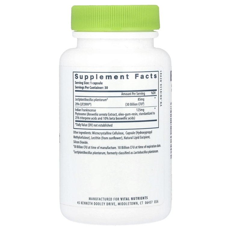 Vital Nutrients, Hyperbiotics®, пробиотик для поддержки СРК, 30 веганских капсул