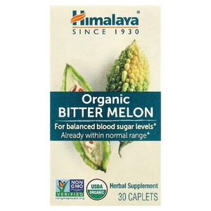 Himalaya, Органическая горькая дыня, 30 капсул