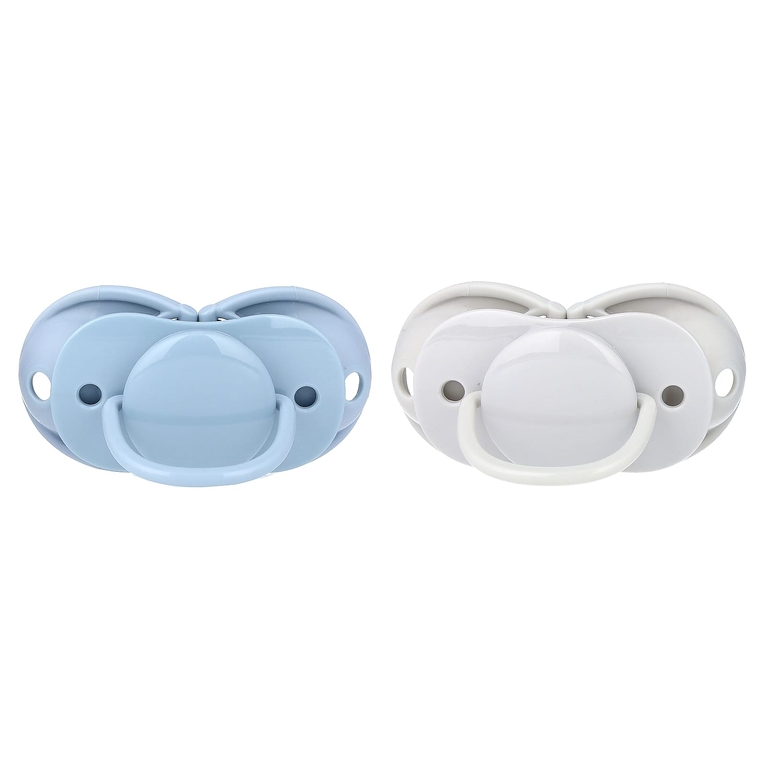 RaZbaby, Keep-It-Kleen, соска-пустышка, для детей 0–36 мес, синий и серый, 2 шт.