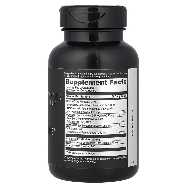 DaVinci Laboratories, Benefits Line™, Adrenal Benefits™, 120 капсул