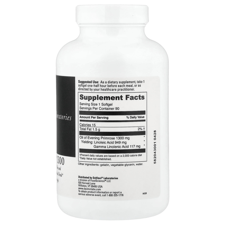 DaVinci Laboratories, Gamma-Lin™ 1300, 1300 мг, 90 капсул