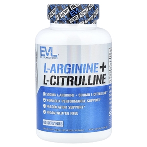 EVLution Nutrition, L-аргинин + L-цитруллин`` 120 растительных капсул