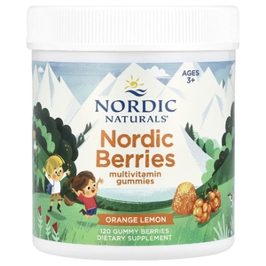 Nordic Naturals, мультивитаминные жевательные мармеладки, для детей от 3 лет, апельсин и лимон, 120 жевательных ягод