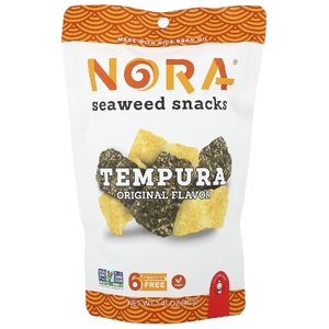 Nora Snacks, снеки с морскими водорослями, темпура, оригинальный вкус, 40 г (1,41 унции) (Товар снят с продажи) 