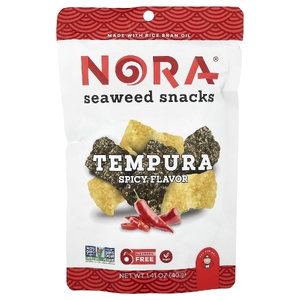 Nora Snacks, снеки с морскими водорослями, темпура, пряные, 40 г (1,41 унции) (Товар снят с продажи) 
