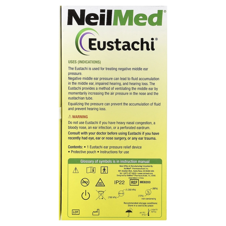 NeilMed, Eustachi®, устройство для снижения ушного давления, 1 шт.