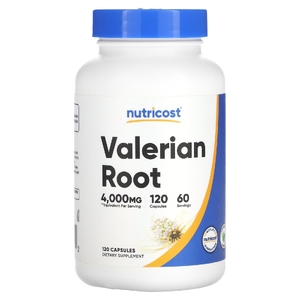 Nutricost, Корень валерианы, 120 капсул (2000 мг в каждой капсуле)