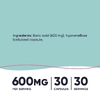 Nutricost, Для женщин, борная кислота, 600 мг, 30 капсул