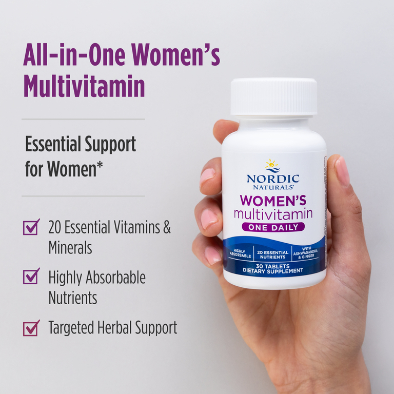 Nordic Naturals, Мультивитамины для женщин, 1 раз в день, 30 таблеток