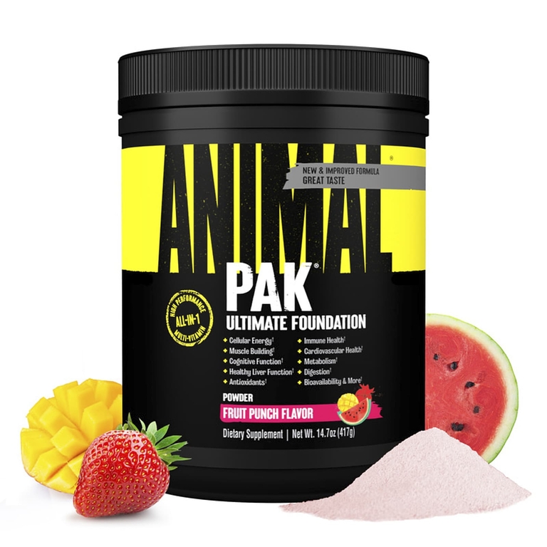 Animal, Pak, Ultimate Foundation, добавка с мультивитаминами, со вкусом фруктового пунша, 417 г (14,7 унции)