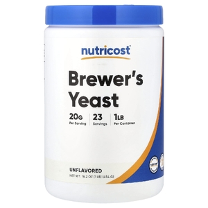 Nutricost, Пивные дрожжи, без добавок, 454 г (16 унций)