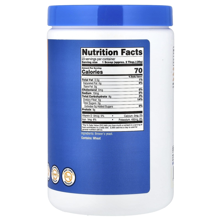 Nutricost, Пивные дрожжи, без добавок, 454 г (16 унций)