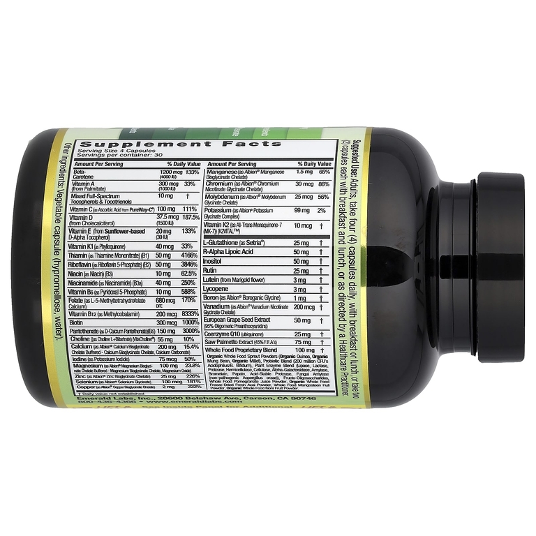 Emerald Laboratories, Коэнзиматый комплекс для мужчин 45+ Clinical+, 120 растительных капсул