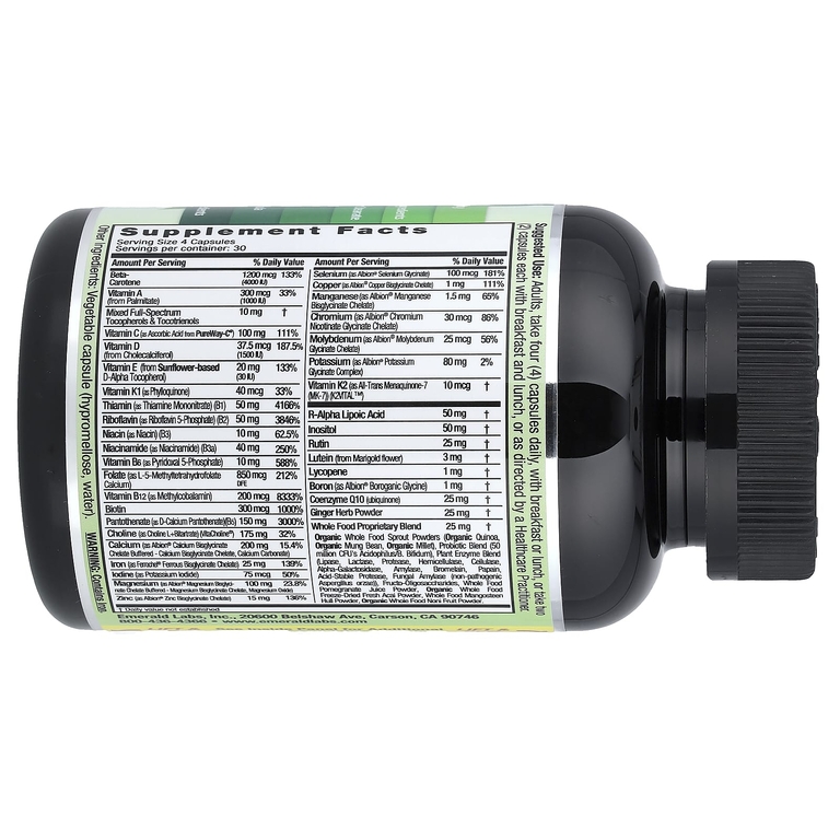 Emerald Laboratories, Coenzymated Prenatal Clinical + Multi, 120 растительных капсул