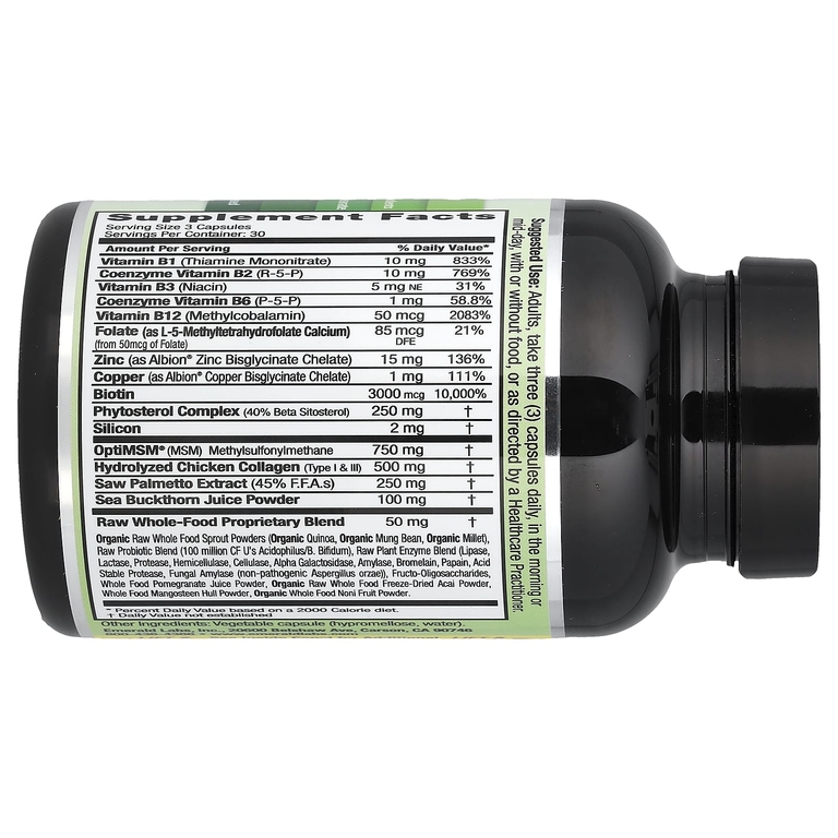 Emerald Laboratories, Collagen Health для мужчин и женщин, 90 растительных капсул