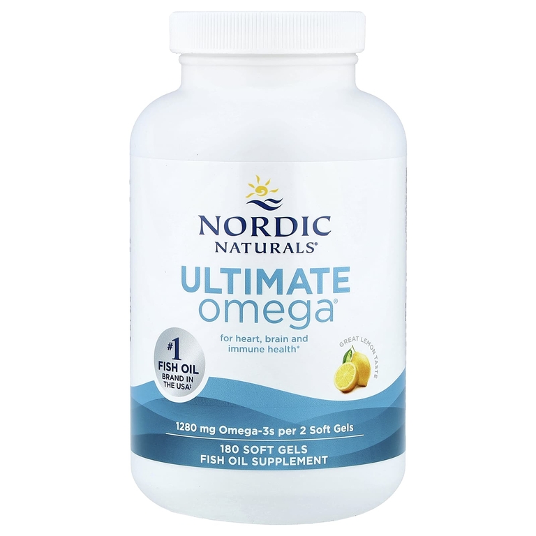 Nordic Naturals, омега-3 кислоты, со вкусом лимона, 180 желатиновых капсул (640 мг в 1 капсуле)
