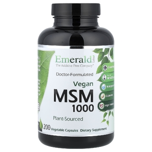 Emerald Laboratories, веганский МСМ 1000, 200 растительных капсул (1000 мг в 1 капсуле)