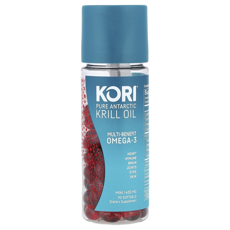 Kori, чистое масло антарктического криля, универсальная омега-3, 90 капсул