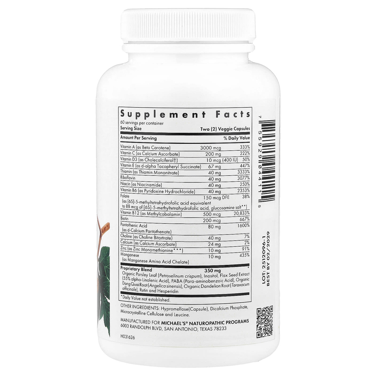 Michael's Health, Мультивитамины для девочек-подростков, 120 вегетарианских капсул