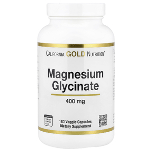 California Gold Nutrition, глицинат магния, 180 растительных капсул (133 мг в 1 капсуле)