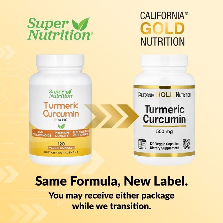 California Gold Nutrition, куркумин из куркумы, 500 мг, 120 растительных капсул