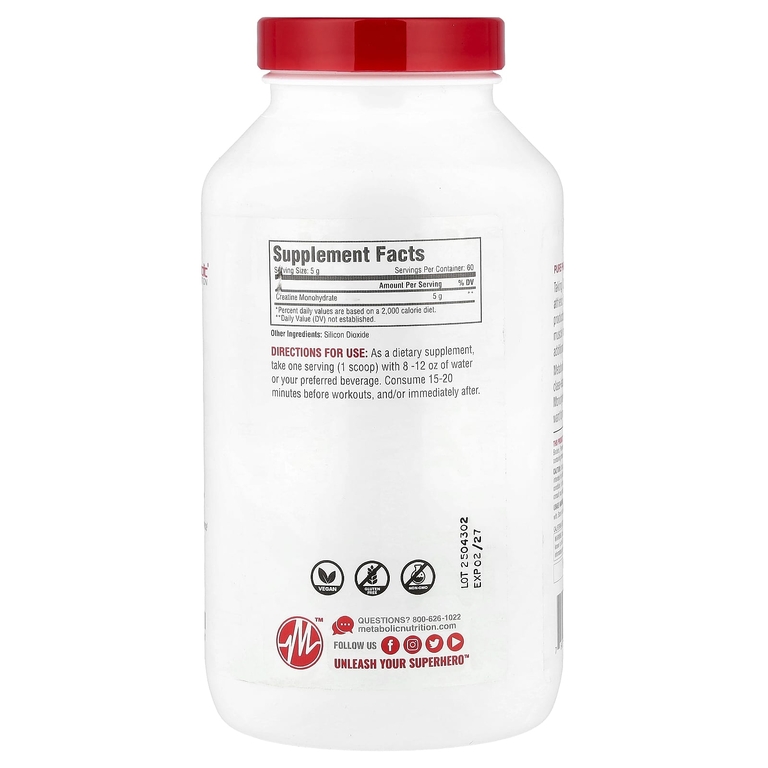 Metabolic Nutrition, Креатин, без добавок, 300 г (10,58 унции)